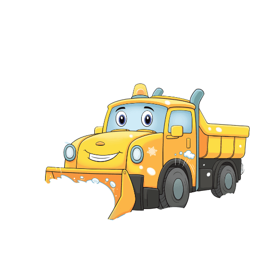 Sunny the Snowplow, a cheerful yellow snowplow truck
